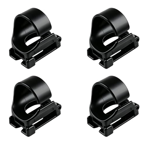 4 Pack Black Snorkel Clips - Durable Plastic for Snorkeling & Diving