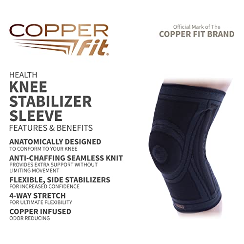 Copper Fit Knee Support Sleeve Small/Medium - Adjustable Compression Brace