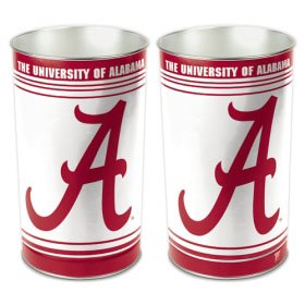 Alabama Crimson Tide Metal Wastebasket - Durable Indoor Trash Can
