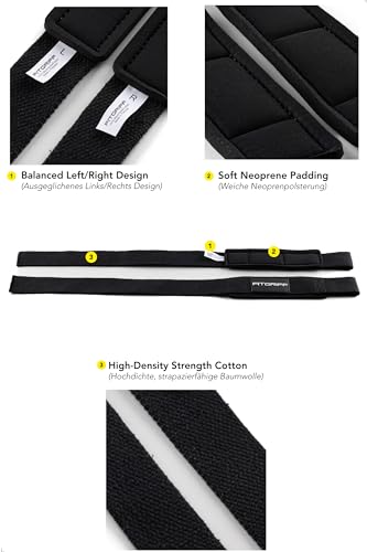 Lifting Straps & Wrist Wraps Bundle - Full Black - One Size