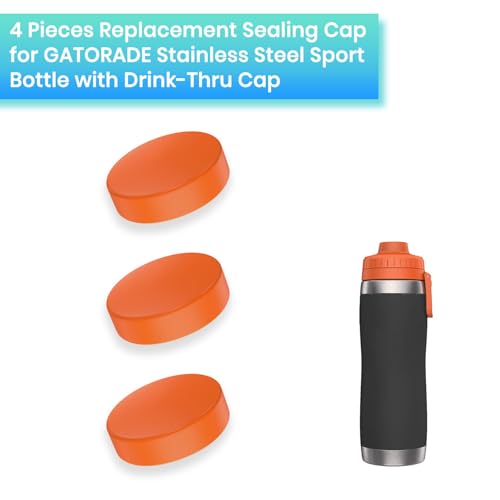 4 Pack Replacement Spill Stoppers for Gatorade 26oz Bottles