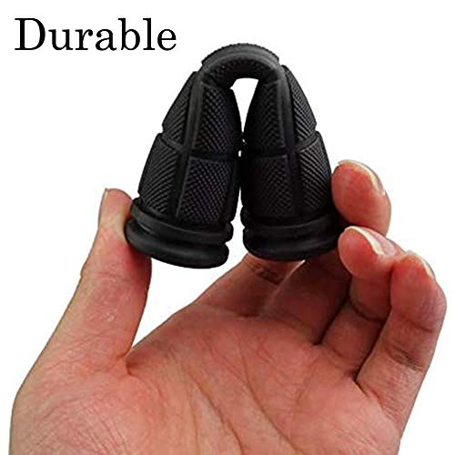 2 Pair Non-Slip Rubber Bicycle Handlebar Grips - Black