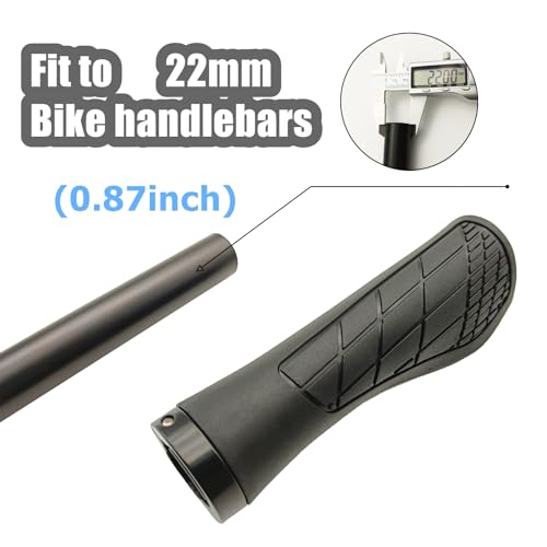 Bike Handlebar Grips - Soft Rubber Anti-Slip, Single Lock