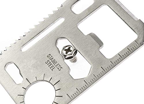 11-in-1 Stainless Steel Credit Card Multitool - 4 Pack EDC Survival Gear