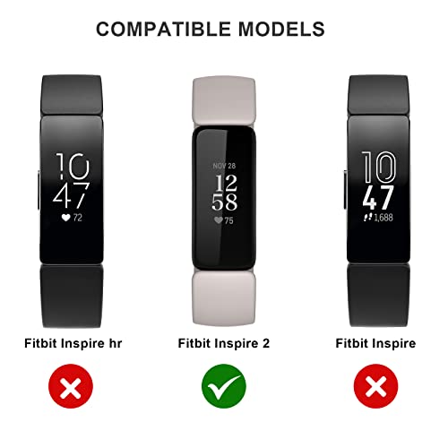 3 Pack Silicone Bands for Fitbit Inspire 2 & Ace 3 - Black, Navy Blue, Gray
