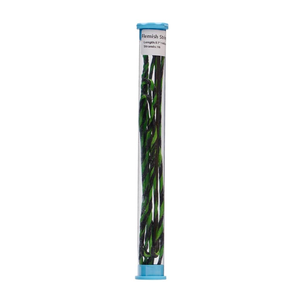 TOPARCHERY 53" Actual Length Mulcolor Flemish Fast Flight Plus Replacement Recurve Bowstring Bow String by Traditional Bow Archery Products (Black & Green)