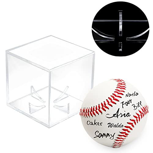 Acrylic Baseball Display Case - UV Protected Cube for Memorabilia - 2 Pack