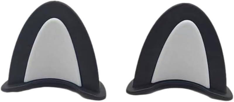 Cat Ear Helmet Decorations - 2Pcs Black & Grey Self-Adhesive Accessories