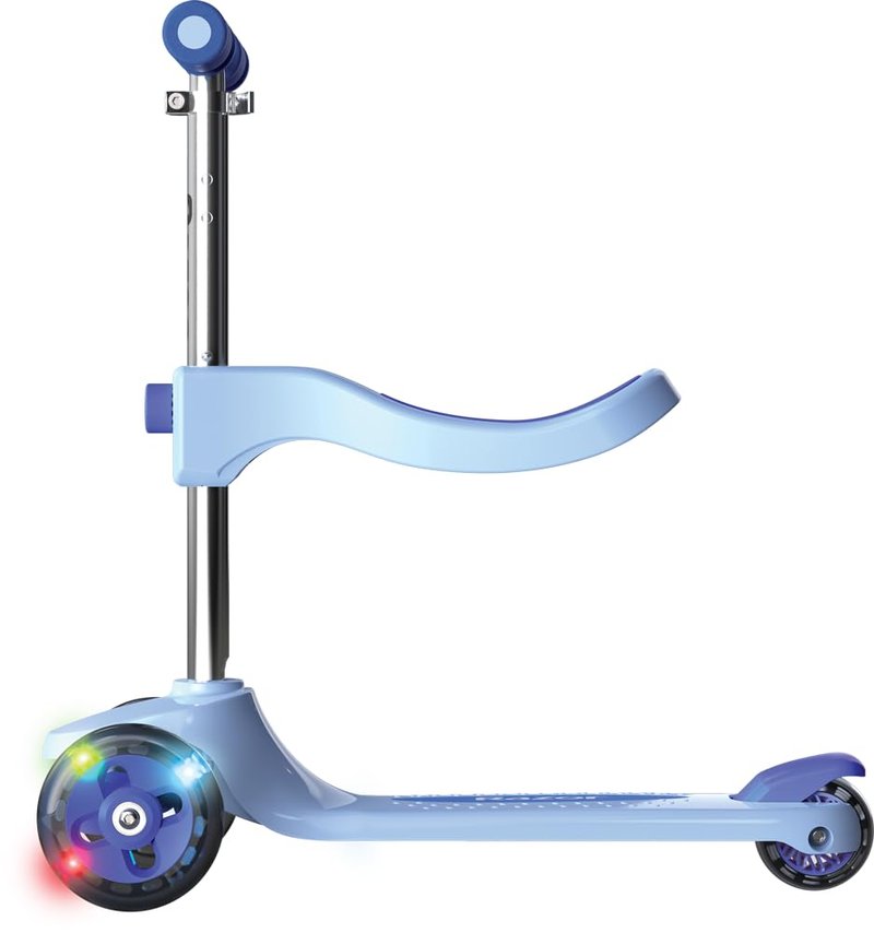 Razor Rollie, 3-Wheel Scooterfor Younger Children, Seated and Stand-UpRiding Options, Light Up Wheels