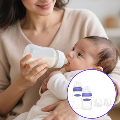 Replacement Clear Bottle Caps for Lansinoh Anti-Colic Baby Bottles - 4 Pack