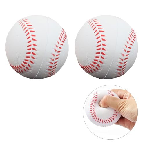 Soft Foam Baseballs for Training - 2 White Squeeze Balls