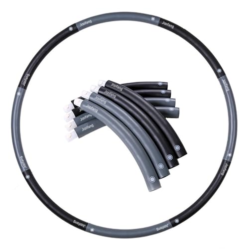40in Adjustable Weighted Hula Hoop for Adults - Black Gray
