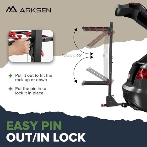 Folding Hitch-Mounted Ski & Snowboard Rack - Holds 6 Skis or 4 Boards