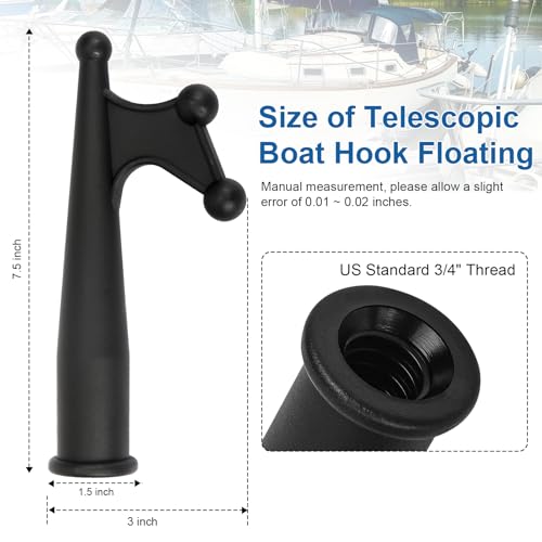 Floating Boat Hook - 3/4" Acme Thread Telescoping Pole Head