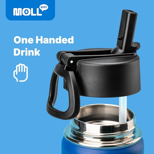 Straw Cap Replacement Lid for Hydro Flask & Takeya Wide Mouth Water Bottles