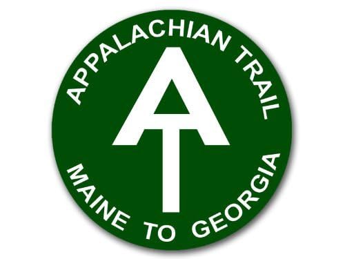 Round Green Appalachian Trail Sticker - 4 Inch Vinyl Decal