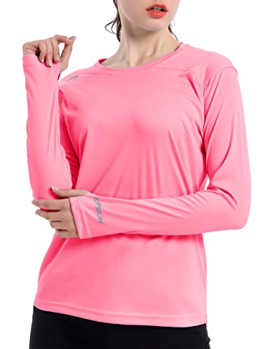 UPF 50+ Long Sleeve Women's Rash Guard Swim Shirt - Athletic Tops