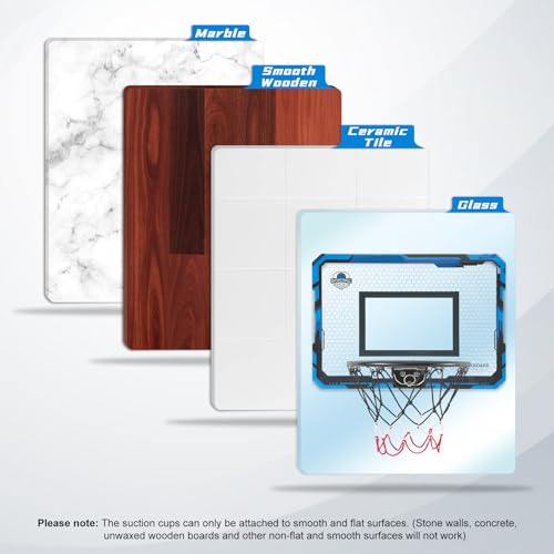 Mini Indoor Basketball Hoop with Suction Cup - Blue Ordinary