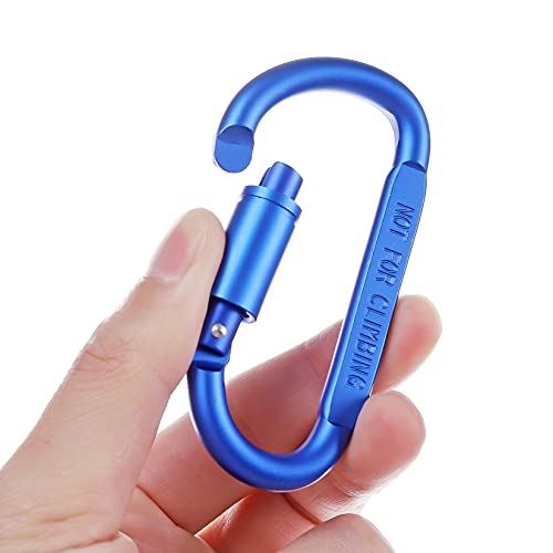 IEBUOBO Multicolor Locking Carabiner Clips 3 Inch Keychain Hooks - A-Multicolored 10 Pack