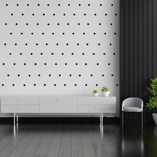 Black Polka Dot Wall Decals ? 100pcs 1 Inch Matte Vinyl Dots ? Not Stickers ? Removable & Safe for Walls ? Easy to Peel & Stick ? Nursery & Bedroom Decor by BUGYBAGY