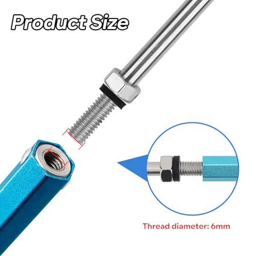 SANLIKE 6MM Stainless Steel Fishing Gaff Hook Screw Thread Protective Cover