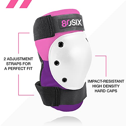 80SIX Kids Multi-Sport Protective Gear Set Pink Purple Small/Medium