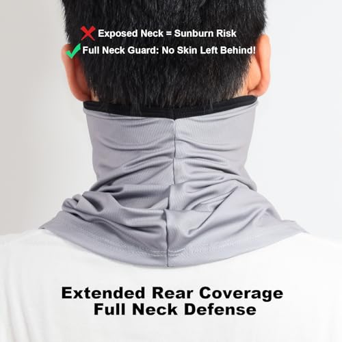 Neck Gaiter Mask for Sun Protection - Black Balaclava Bandana