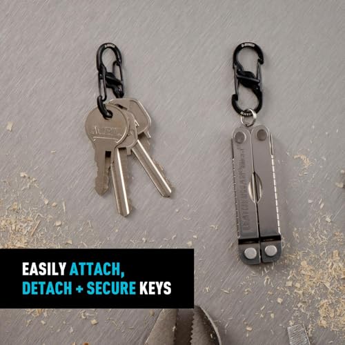Stainless Steel MicroLock S-Biner Carabiner Key Holder - 2 Pack