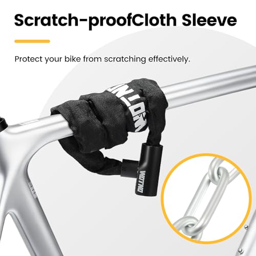 GaleRun Bike Chain Lock 3ft Heavy-Duty Anti-Theft Steel Security Chain with 2 Keys