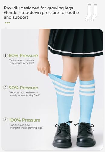 Light Blue Kids Soccer Socks - Size L
