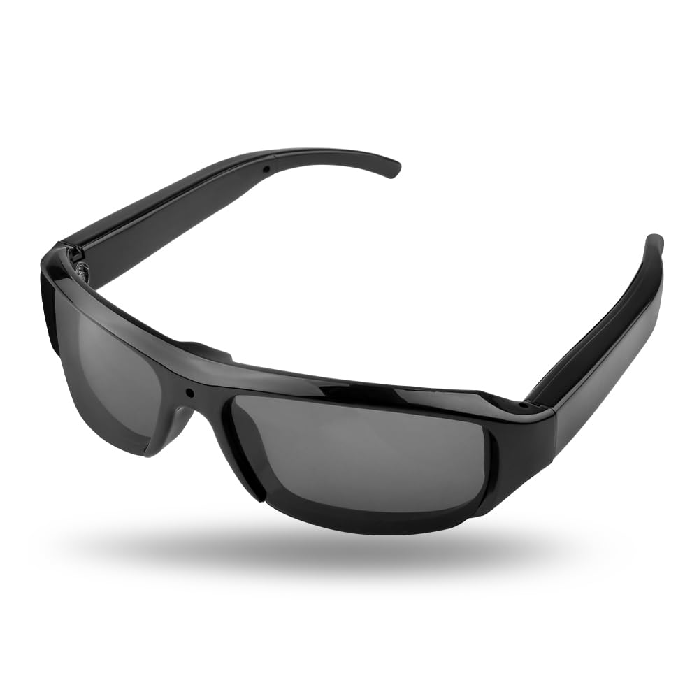 Limiete 1080p HD Camera Sunglasses – Hands-Free Video Glasses with Motion Detection/No Wi-Fi Needed/Supports up to 512GB MicroSD/Lightweight Solid Frame/USB Charging Cable Included