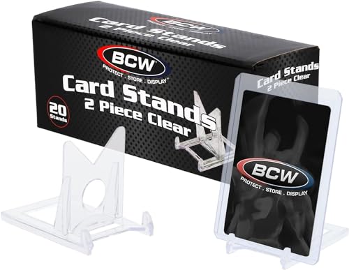 Card Display Stands - 2-Piece Adjustable Holder for Trading Cards