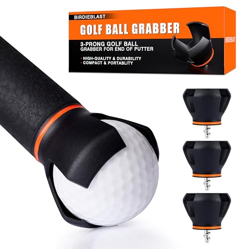 Premium 3-Prong Golf Ball Grabber - 3-Pack Golf Ball Retriever