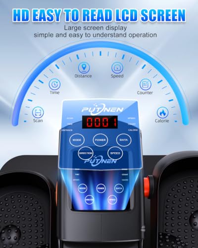 Under Desk Elliptical Machine - Quiet Electric Pedal Exerciser with Remote & 12 Speeds