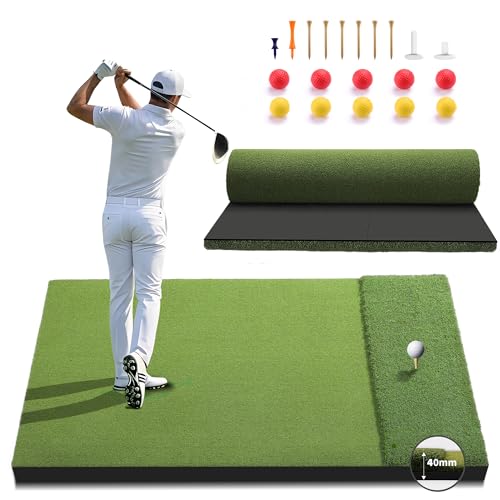 Premium Dual-Turf Golf Mat 5x4 ft - Durable Indoor/Outdoor Practice