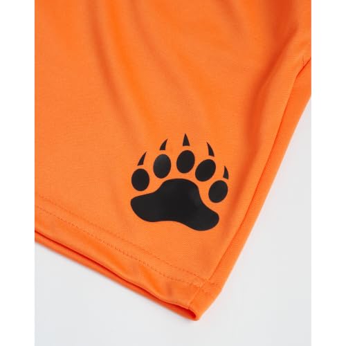 Boys Performance Active Short Set - Crewneck Tee & Shorts, 8-10 Grey/Orange