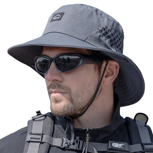 UPF50+ Wide Brim Sun Hat for Men & Women - UV Protection Bucket Hat