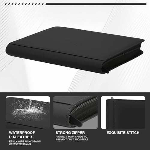 9-Pocket Trading Card Binder - Holds 288 Cards with Sleeves