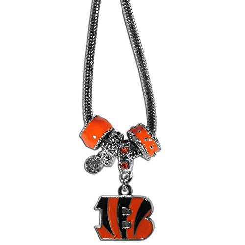 Cincinnati Bengals Euro Bead Necklace - NFL Team Jewelry