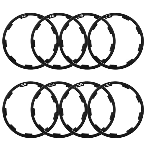 8 Pcs Bicycle Headset Spacers Set - Aluminum Alloy, 1-2.5 mm