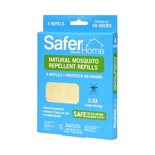 Natural Mosquito Repellent Refills - 4 Pads for 48 Hours Protection