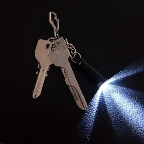 Mini Keychain Flashlight - Black, Ultra Bright EDC Light