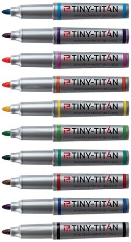 Tiny-Titan Mini Markers - Yellow Ink - 4 Pack with Keychain Clip