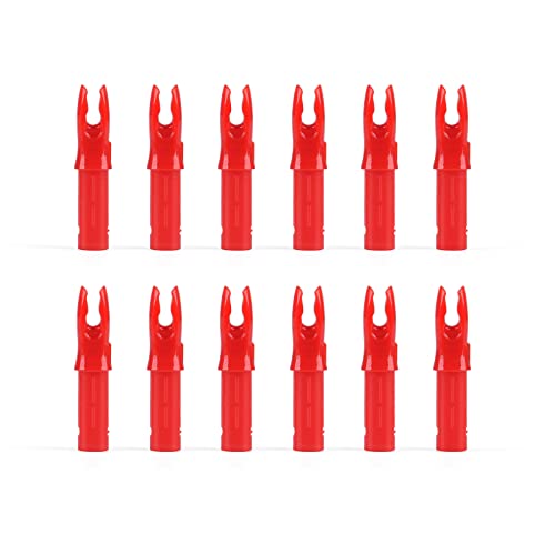 Archery Arrow Nocks - 30Pcs 0.246 Inch Inserts for 6.2mm Shafts - Red