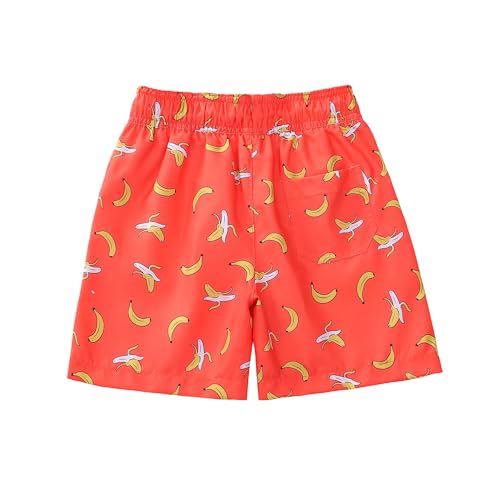 Boys Swim Trunks - Toddler Broad Swim Shorts with UPF50+ Protection - Bananas, 3-4T