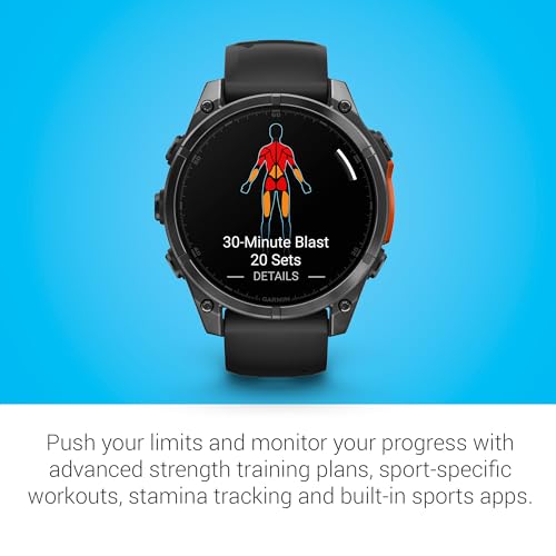 Garmin Fenix 8 Premium GPS Running Smartwatch - 47 mm AMOLED, Slate Gray with Black Band