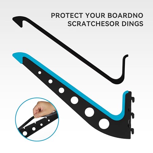 Black 3-Layer Wall Mount Surfboard Rack for Boards Storage, Indoor & Outdoor