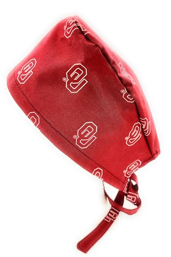 Cotton Scrub Hat with Sports Theme Prints - Handmade in USA