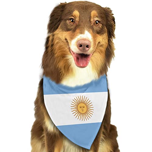 Dog Bandana - Flag of Argentina, Adjustable Triangle Bib for Pets