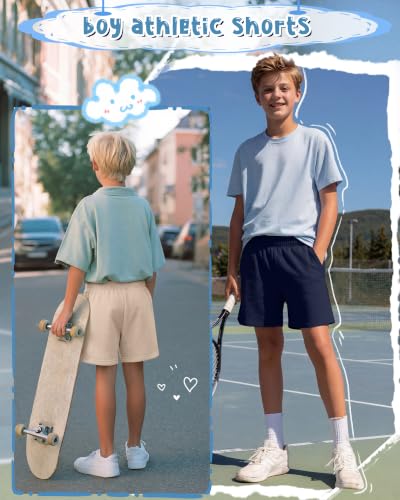 Boys Athletic Shorts - 4 Pack, Comfortable Fit